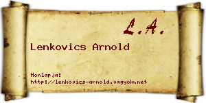 Lenkovics Arnold névjegykártya