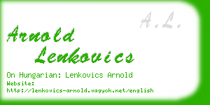arnold lenkovics business card